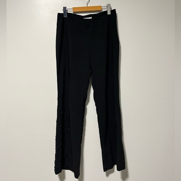 Smart Set Women’s Black Beaded Straight Pants – Size 9 - Picture 1 of 13
